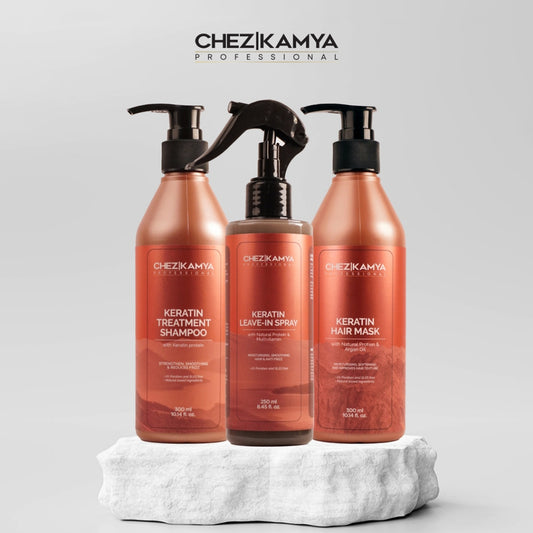 ChezKamya Professional Set Keratin + Keratin Leave In Spray